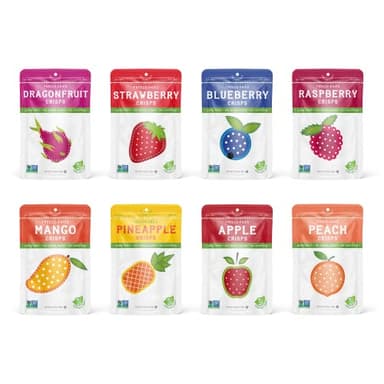 Nature’s Turn Freeze-Dried Fruit Crisps –Healthy, Gluten-Free,Crispy & Delicious,Plant-Based Snack, Ideal for Cereal, Smoothies, School Lunches, & On-the-Go, Superfruit Variety Bags of 8(0.53 oz Each)