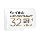 SanDisk 32GB MAX Endurance microSDHC Card with Adapter for Home Security Cameras and Dash cams - C10, U3, V30, 4K UHD, Micro SD Card - SDSQQVR-032G-GN6IA