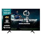 Hisense ULED 4K Premium 65U6G Quantum Dot QLED Series 65-Inch Android 4K Smart TV with Alexa Compatibility, 600-nit HDR10+, Dolby Vision & Atmos, Voice Remote (2021 Model)