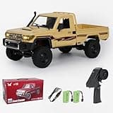 YAZHIYI MN82 RC Rock Crawler, 2.4Ghz Toyota Remote Control Truck, 4WD 2 Speeds Switch RC Crawler Off-Road Pick-up with 2 Upgraded 1200mah Battery, 1/12 Scale Trucks (with Gift)
