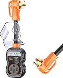 GEARGO RV Surge Protectors 50 Amp, 15000 Joules RV Circuit Analyzer, IP68 Surge Voltage Protection, RV Adapter Plug for Camper (Orange)