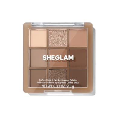 SHEGLAM Eyeshadow Palette 9-Color Ultra-pigmented Shimmer & Matte Shades, Vegan & Cruelty-free-Coffee Shop