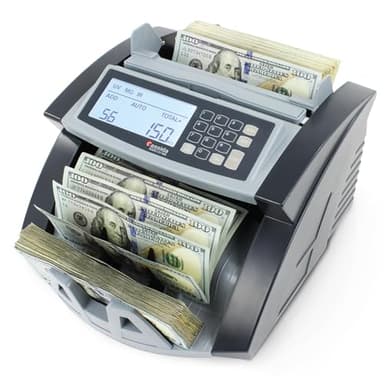 Cassida 5520 UV/MG - USA Money Counter with ValuCount, UV/MG/IR Counterfeit Detection, Add and Batch Modes - Large LCD Display & Fast Counting Speed 1,300 Notes/Minute