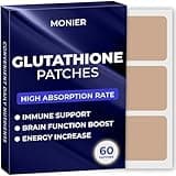 Glutathione Patches (Pack of 60) - 100% Natural Patch for Women and Men - with Magnesium - Energy, Focus & Body Support - Enhanced Formula