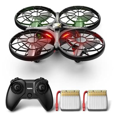 SYMA X100 Drone for Kids 8-12, Automatic Obstacle Avoidance, Up to 20 Mins Flight Time(2 Batteries), One-Key 360°Flips and Altitude Hold, Full-Guard Safe Indoor Drone Gift for Boys & Girls