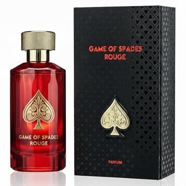Jo Milano Game of Spades Rouge Parfum Spray | 3.4 oz (100ml) | Oud Wood, Sugar, Warm, Spicy, Orange, Saffron Scent | Long Lasting Fragrance for Men and Women (Unisex)
