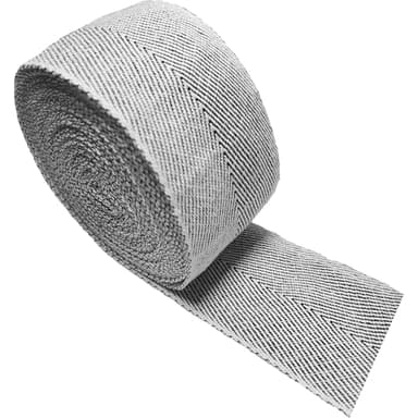 FUNORNAM 2Inch Cotton Tufting Carpet Rug Binding Edge Bias Binding Webbing Ribbon for DIY Craft Sewing 10Yard (White and Black 10Yard)