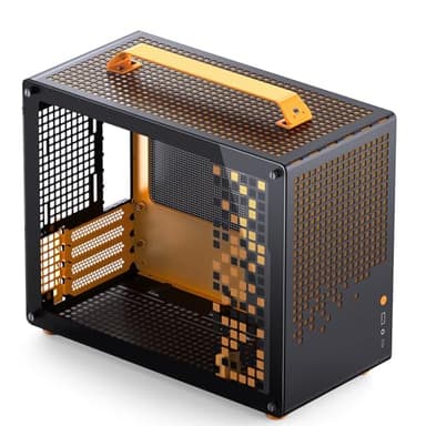 JONSBO/JONSPLUS Z20 Orange/Black Micro-ATX Mini Tower Pc Case,with Detachable Carrying Handle, Mini Size, High-Performance Hardware Compatible, Support 240AIO, H160mm Cooler,Orange/Black