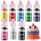 Gel Food Coloring Set - 8 Colors Concentrated Gel Based Food Color Food Grade Dye Flavorless Vibrant Edible Food Coloring for Cake Cookie Decorating Easter Egg Icing Fondant Baking Macaron - 6g/Bottle
