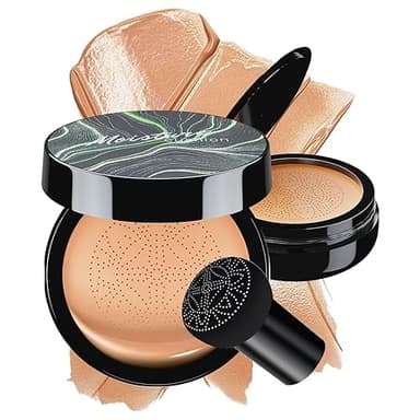 Mushroom Head Air Cushion CC Cream - BB Cream Face Makeup Foundation for Mature Skin Moisturizing Concealer Brighten Long-Lasting, Even Skin Tone for All Skin Types (Medium)