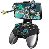 Bluetooth Controller for Switch/PC/iPhone/Android/Apple Arcade MFi Games/TV/Steam, Hall Effect Joysticks Wireless Game Controller Gamepad with/Phone Clip/Lock Speed/Macro/6-Axis Gyro/Dual Motors/Turbo