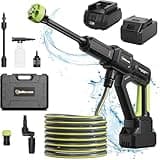 Cordless 970PSI Portable Pressure Washer with 6-in-1 Nozzle, 4.0Ah Battery, High Pressure Washer Gun for Car, Fence, Floor, Patio