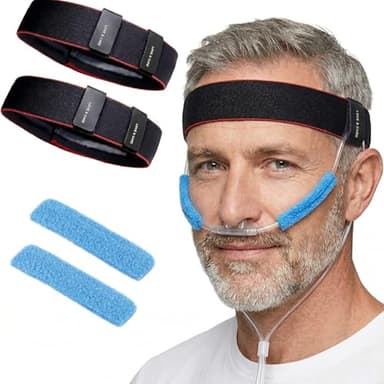 NATAKU 4Pcs Comfort Oxygen Nasal Cannula Headband, Ear Protectors for Oxygen Tubing, Face Cushion for Portable Oxygen Concentrator Make Oxygen Tube Users Relieve Ear Pain and Cheek