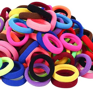 QRTVI Baby Hair Ties, Cotton Toddler Hair Ties for Girls and Kids, Multicolor Small Seamless Hair Bands Elastic Ponytail Holders(15 Colors)
