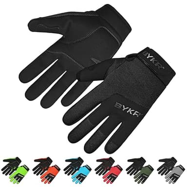 BYKR All-Weather Motorcycle Gloves for Men & Women – Protection for Dirt Bike, BMX, MX, and ATV Riding – Black L