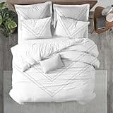 Kotton Culture 600 Thread Count 100% Egyptian Cotton 3 Piece Duvet Cover Set - Breathable All Season Comforter Cover with Zipper Closure & Corner Ties Sateen Weave (White, Oversized King)