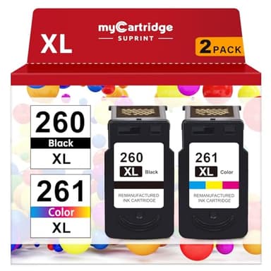 260XL 261XL Ink Cartridges Replacement for Canon 260 and 261 Ink Cartridges Printer Ink 260 and 261 Combo Pack Pixma TS6420a TS6400 TS6420 TR7020a TR7000 TR7020 TS5320 TS5300 PG-260 XL CL-261 XL
