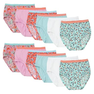 Fruit of the Loom Toddler Girls' Toddler Girls' Tag-Free Cotton Underwear, Briefs