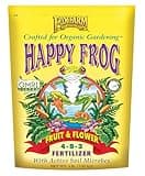 Fox Farm Happy Frog Fruit & Flower Fertilizer – Organic Blend for Abundant Fruits & Vibrant Flowers, Phosphorus Fertilizer with Mycorrhizal Fungi, NPK 4-9-3, (4 lb Bag)