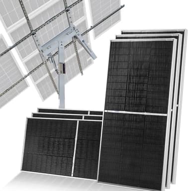 ECO-WORTHY 1200W Solar Tracker System: 6pcs 195W Monocrystalline Solar Panels, Dual-Axis Solar Tracking Kit with Tracker Controller for Shed Farm Yard Hut Field and Any Off-Grid