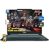 MSI Cyborg 14 Gaming Laptop 14" WUXGA IPS 144Hz (100% sRGB) Intel 10-core i7-13620H 32GB DDR5 1TB SSD GeForce RTX 4060 Backlit USB-C Win11Pro w/ICP Accessory