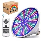 Pool Lights, 120V 40W RGB Color Changing Underwater LED Pool Light for Inground Pool with Remote Control, E26 Replacement Bulb Fit in for Pentair and Hayward Pool Light Fixtures