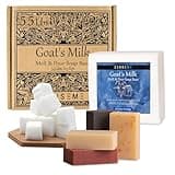 5.5 LBS Goats Milk Soap Base | Melt and Pour Supplies Kit for Soap Making - SLS/SLES & PEG free | Gentle & Natural Organic Vegetable Ingredients | Make Your Own Bulk For Adult Soapmaker - Easy to Cut