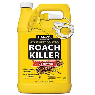 Harris Roach Killer, Liquid Spray with Odorless and Non-Staining 12-Month Extended Residual Kill Formula (Gallon)