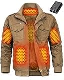 Men Heated Jacket Battery Pack Included 12v Sherpa Fleece Lined Self Heating Camo Coat Warming Clothes Motorcycle Work Best Puffer Rechargeable USB Electric Graphene Apparel Sweater Sweatshirt Vest