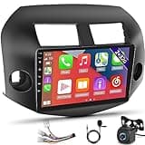 Android Car Stereo for Toyota RAV4 2007-2011 with Wireless Apple Carplay and Android Auto, 2+32G 10.1 Inch Touchscreen Radio, DSP/Mirror Link/GPS/WiFi + AHD Backup Camera and Mic