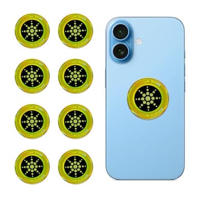 8 Pieces of Cell Phone Protection Neutralizers Stickers, Blockers Equipment Stickers for All Phones Tablets Laptops Computer WiFi All Devices Gold