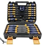 SUNHZMCKP Magnetic Screwdriver Set 66-Piece, S2- Alloy Tool Steel, Includes Slotted/Phillips/Torx Mini Precision Screwdriver, Replaceable Screwdriver Bits With Sturdy tool box