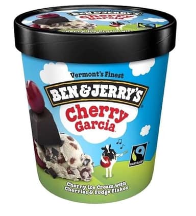 Ben & Jerry's Non-GMO, Cage-Free Eggs, Fairtrade Ingredient Ice Cream Pints, Pack of 6 (Cherry Garcia)
