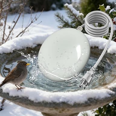 Bird Bath Heater,50W Automatic Birdbath Deicer for Outdoor Birdbaths and Animal Water Bowls,Cast Aluminum,55±5°C Thermostat Control,125V Safe Heating(5.9FT Cord)