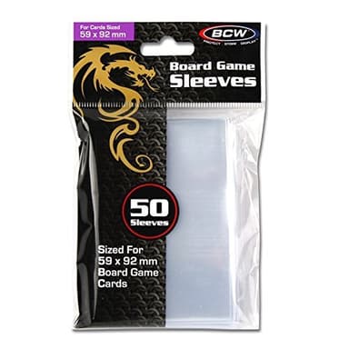 BCW Board Game Sleeves | 59x92mm Card Sleeves for European & American Board Game Cards | Durable Acid-Free | Archival Quality Protection | 50 Sleeves per Pack