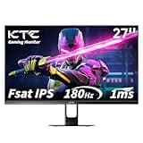 KTC 27 Inch Gaming Monitor 180Hz, Full HD 1920x1080 Fast IPS Computer Monitor, DP 1.4 & HDMI 2.1 Ports 1Ms FreeSync Frameless PC Gamer Monitor, HDR, VESA Mount, H27F22