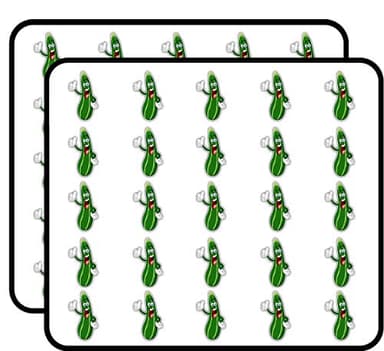 Zucchini Funny Cartoon Sticker for Scrapbooking Waterproof Vinyl Stickers for Water Bottle, Laptop & Phone Case 50 Pack