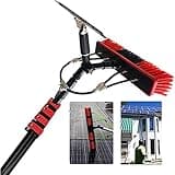 Water Powered Pole, Outdoor Window Cleaner, Water Powered Brush with Squeegee, Window Cleaning Solution, with Extension Pole, for INT Glass