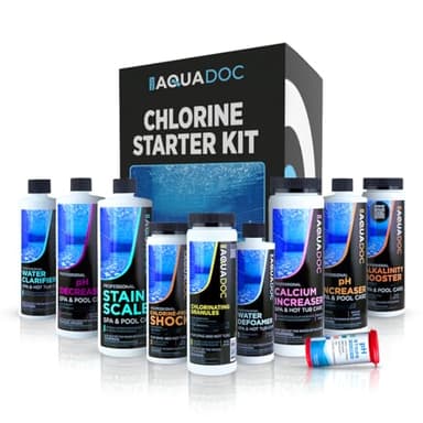 Hot Tub Chemicals Starter Kit - Chlorine Spa Starter Kit Chemicals for Hot Tub - Convenient Hot Tub Starter Kit & ph Control Kit - Effective Chlorine pH Balancer & Inflatable Hot Tub Chemical Kit