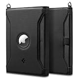 Spigen Life Passport Card Cover Holder with AirTag (not included) Compartment Wallet Travel Documents Organizer Protector Accessories RFID Blocking Technology SIM Card Pin Included - Black