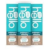 Hello Antiplaque Toothpaste, Fluoride Free for Teeth Whitening with Natural Peppermint Flavor and Tea Tree Oil, Peroxide Free, Gluten Free, SLS Free, 3 Pack, 4.7 OZ Tubes