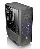 Thermaltake Core X71 Tempered Glass Edition SPCC ATX Full Tower Tt LCS Certified Gaming Computer Case with 2 140 Blue Front Fan + 1 140 Black Rear Fan Pre-Installed CA-1F8-00M1WN-02