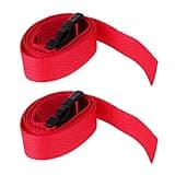 Pack of 2 Golf Trolley Webbing Straps with Buckle, Adjustable Cord Belts Nylon Webbing Strap for Backpack Laggage, red