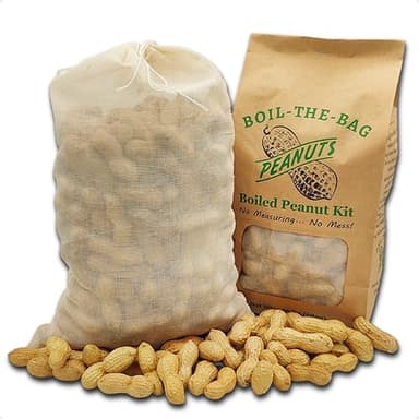 Boiled Peanuts Kit | Contains Premium In Shell Peanuts, Salt, and a Unique Seasoning Blend in a Muslin Cooking Bag | 2 Kits of Original Flavor