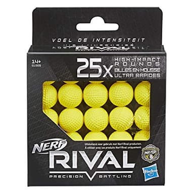 Nerf B1589FR6 Pack of 25 Official Rival Foam Balls, Solid,
