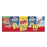 Kellogg's Cold Breakfast Cereal, Single Serve, Variety Pack, 10.94oz Tray (10 Boxes)