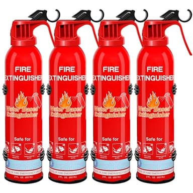 Fire Extinguisher for Home, 4 Pack Vehicle Fire Extinguishers for A B C K Fire Types, Portable Extinguisher for Car Boat Kitchen House Office Garage Marine
