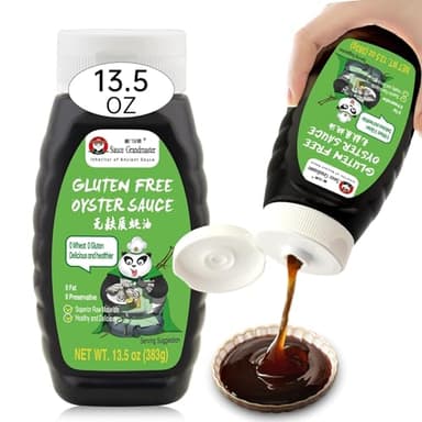300 Oysters in Every Bottle – Premium Gluten-Free Oyster Sauce (70% Oyster Content), Low-Calorie, No MSG, Low Sodium, Slow-Simmered for Rich Flavor, Perfect for Cooking & BBQ, 13.5 fl oz PET Bottle (Single Pack) – Sauce Grandmaster