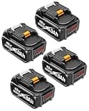 Amityke Battery for Makita 18V Battery 6.0Ah, 4Pack Replacement Batteries Compatible with Makita 18 Volts Battery BL1860 BL1820 1830B 1840B 1850B, Fit with Original Makita 18V Battery Chargers