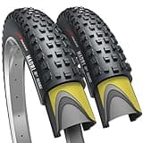Fincci Maori Pair 27.5 x 2.35 Foldable Mountain Bike Tire 60-584 60 TPI with Nylon Protection for Mountain Enduro MTB Hybrid Bicycle - Pack of 2 27.5x2.35 Inch Tires